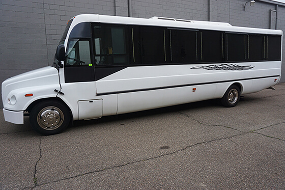 large party bus exterior