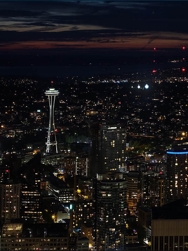 nighttime in seattle