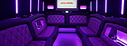 Party bus with leather seats